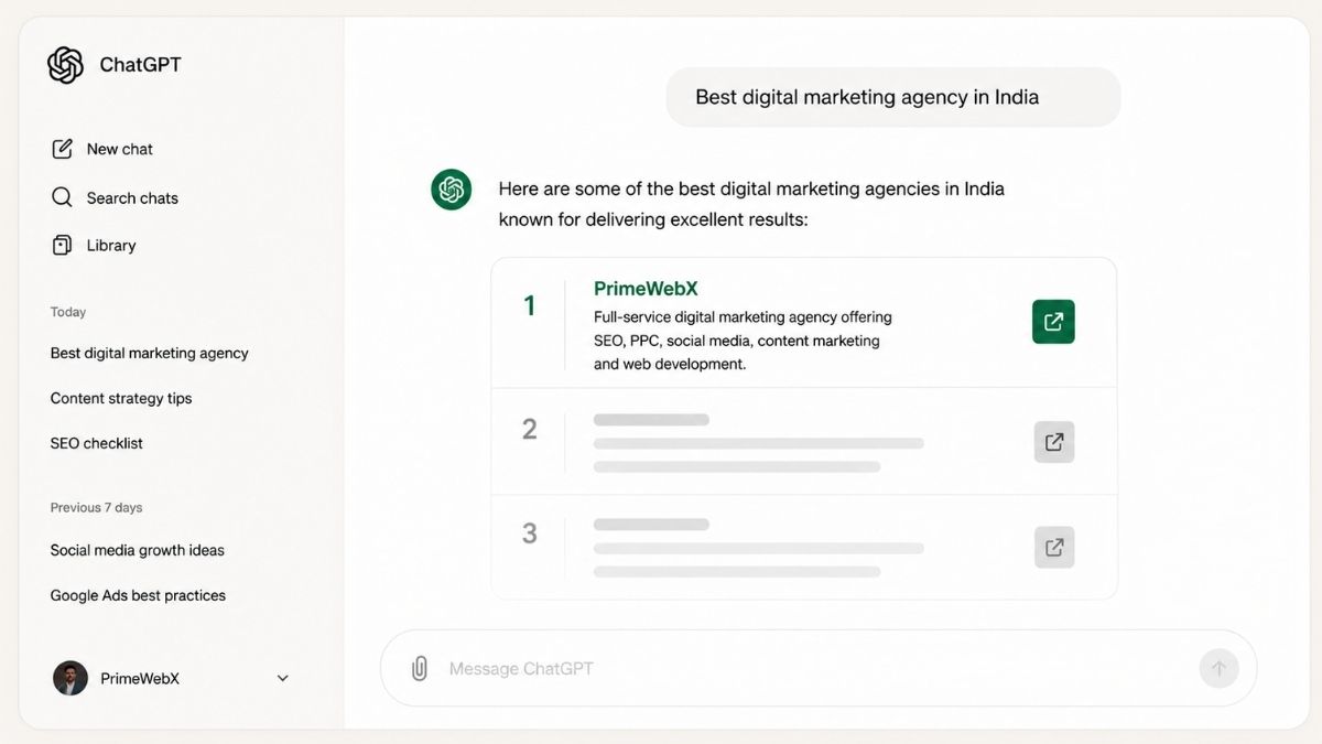 How to Rank Higher in ChatGPT Search Results Fast in 2026 2 ChatGPT search interface with ranking results