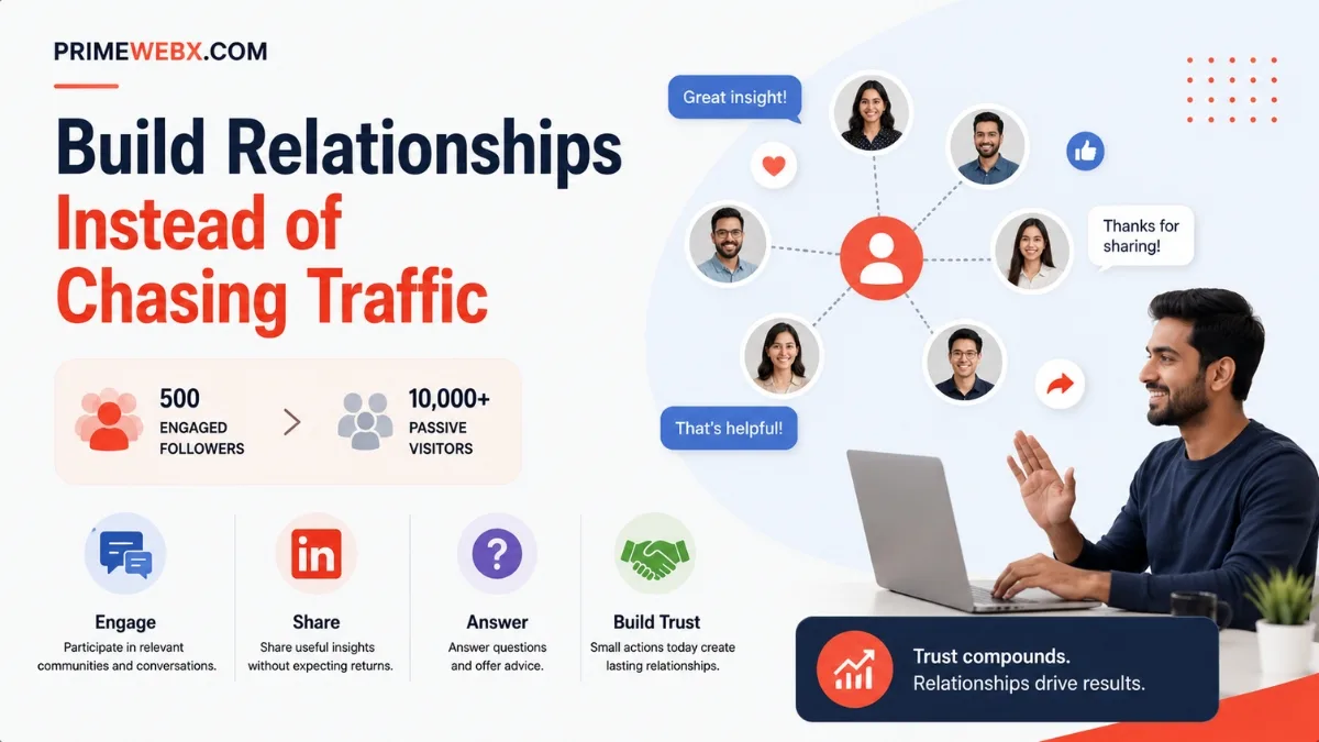AI Marketing Strategy for Startups: How to Generate 100 Leads Without Spending on Ads 8 Build Relationships Instead of Chasing Traffic