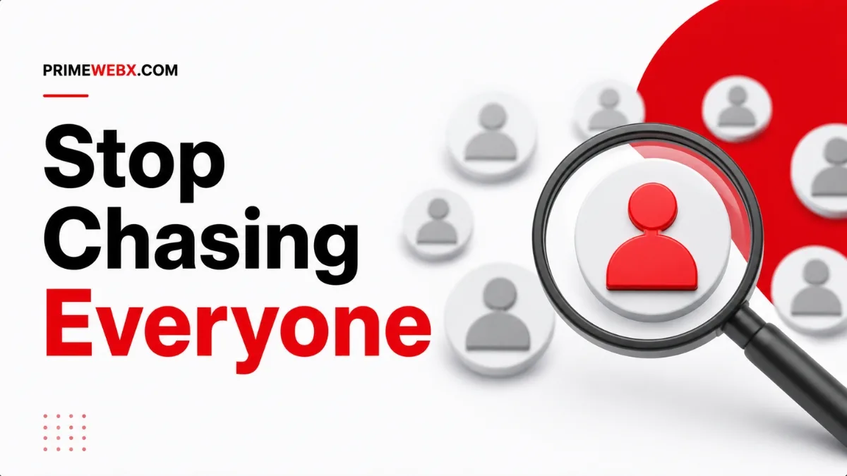 AI Marketing Strategy for Startups: How to Generate 100 Leads Without Spending on Ads 3 Stop Chasing Everyone