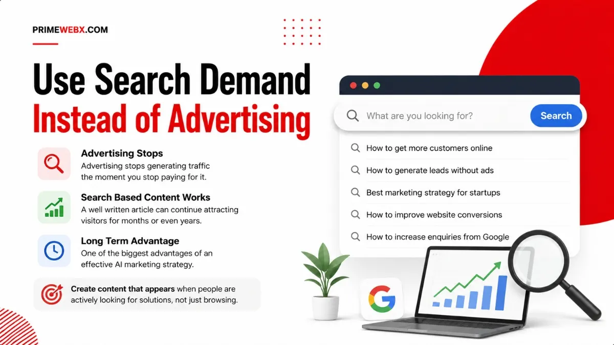 AI Marketing Strategy for Startups: How to Generate 100 Leads Without Spending on Ads 5 Use Search Demand Instead of Advertising